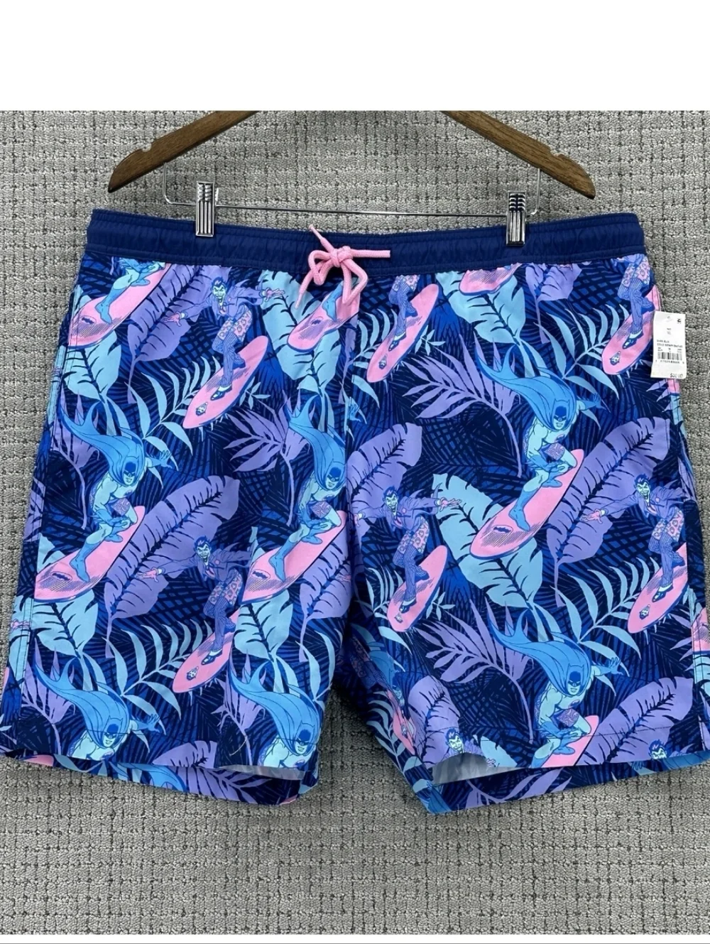 Men's Batman And Joker Print Swim Trunks - Picture 1 of 4